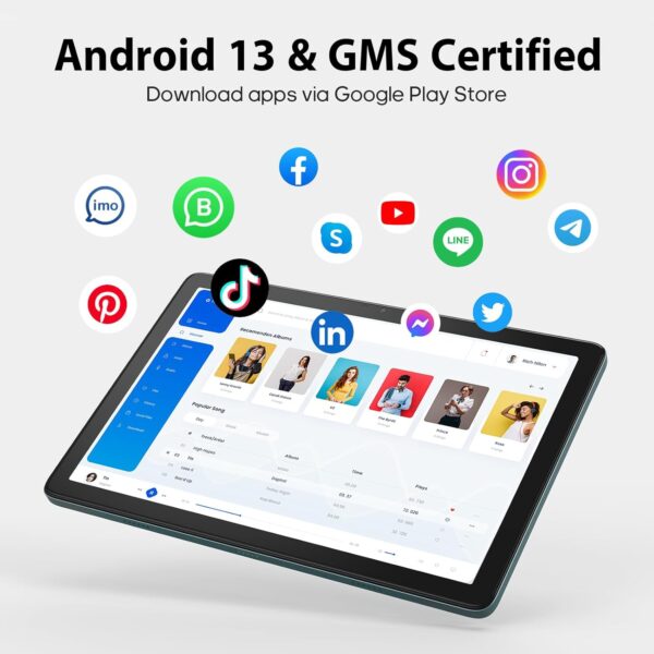 71PykMbfixL._AC_SL1500_.jpg Android Tablet 10.1 inch Android 13 Tablet,8(4+4) GB&128GB S...