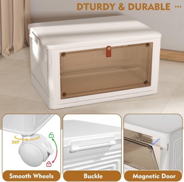 71QTfUY4f7L._AC_SL1500_.jpg 4 Tier Plastic Storage Bins with Lid 23QT, Stackable Storage...