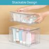 71QgtrsfOJL._AC_SL1500_.jpg Vtopmart 4 Pack Clear Stackable Storage Drawers,Easy to Asse...