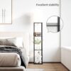 SUNMORY Floor Lamp with Shelves, Modern Square Standing Lamp...