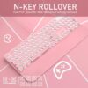 71S7ONmBnTL._AC_SL1500_.jpg Camiysn Typewriter Style Mechanical Gaming Keyboard, Pink Re...