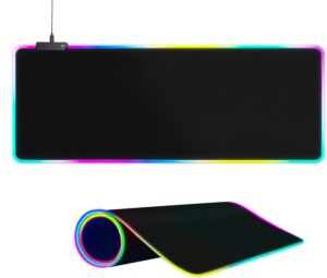 Large RGB Gaming Mouse Pad -15 Light Modes Touch Control Large RGB Gaming Mouse Pad -15 Light Modes Touch Control Ext...