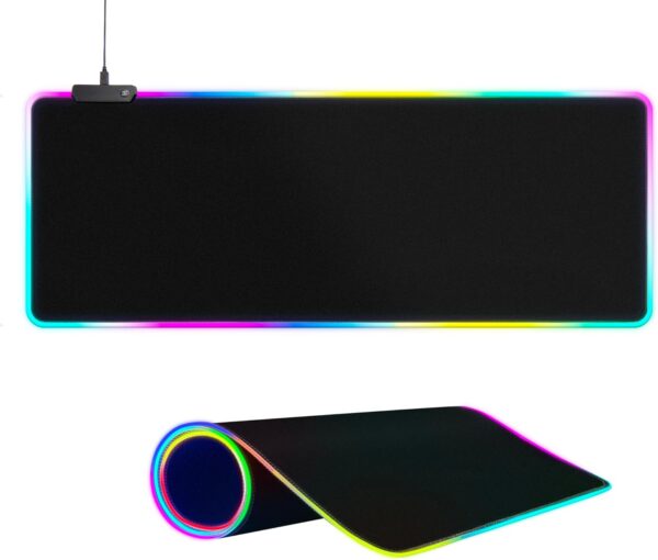Large RGB Gaming Mouse Pad -15 Light Modes Touch Control Large RGB Gaming Mouse Pad -15 Light Modes Touch Control Ext...