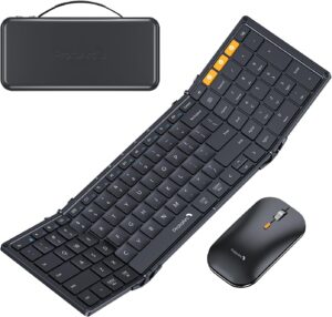 ProtoArc Foldable Keyboard and Mouse, XKM01 True Full-Size F...