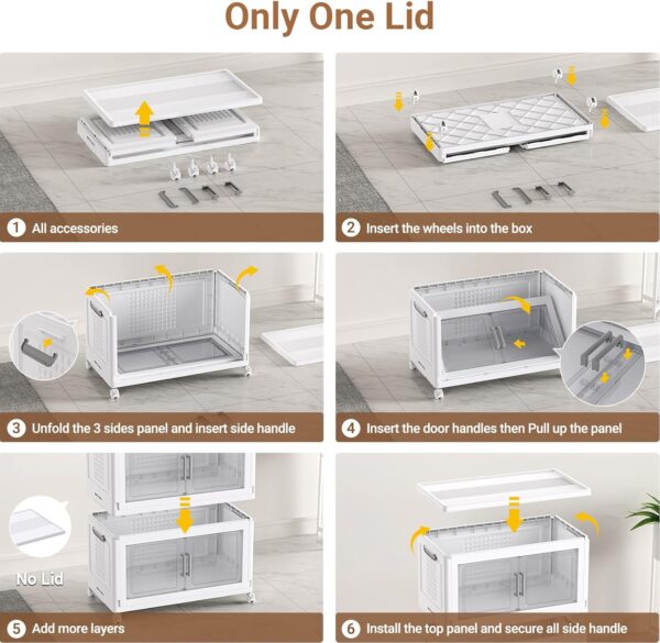 71UJYfwpx5L._AC_SL1500_.jpg 116Gal Plastic Storage Bins with Lid and Wheels, 4Pack Large...