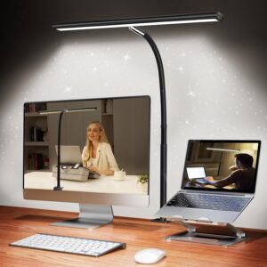 LED Desk Lamp for Office Home, Eye-Caring Desk Light with LED Desk Lamp for Office Home, Eye-Caring Desk Light with St...