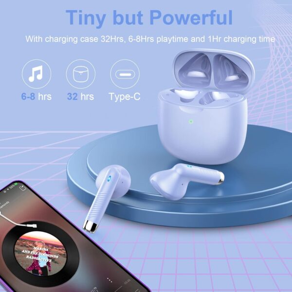 Wireless Earbuds, Bluetooth 5.4 Headphones in Ear with Noise...