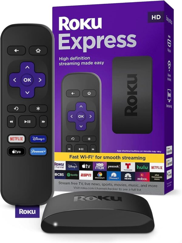 Roku Express | HD Roku Streaming Device with Standard Remote... Roku Express | HD Roku Streaming Device with Standard Remote...