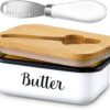 LANDNEOO Butter Dish with Lid and Butter Curler Knife - Unbr...