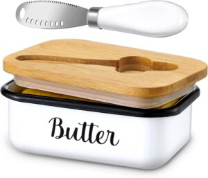 LANDNEOO Butter Dish with Lid and Butter Curler Knife - Unbr...