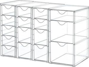 Vtopmart Acrylic Organizer with 16 Drawers (4 Set),Clear Sto... Vtopmart Acrylic Organizer with 16 Drawers (4 Set),Clear Sto...