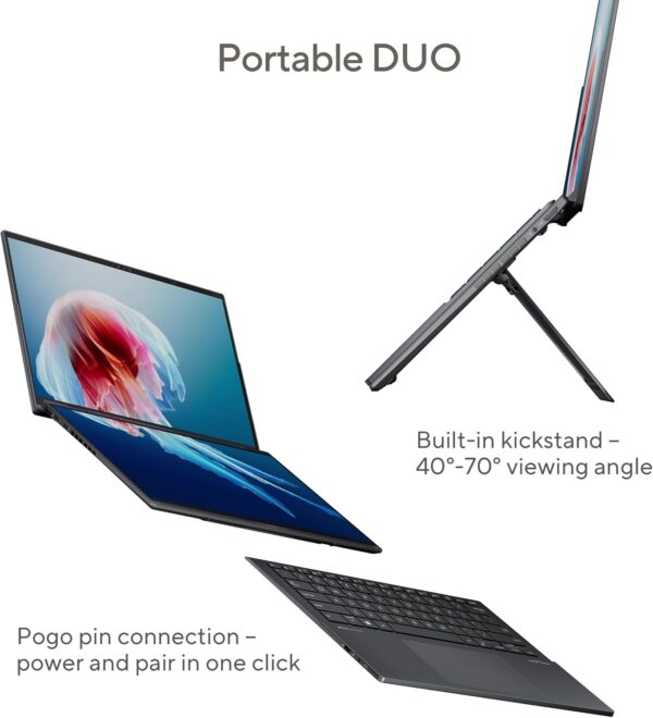 71fXDe0i7uL._AC_SL1500_.jpg ASUS Zenbook Duo Dual 14" OLED WQXGA+ 120Hz Notebook Intel C...