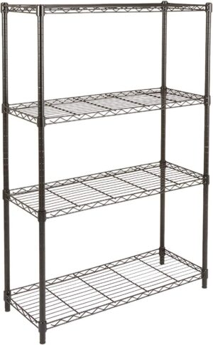 Amazon Basics 4-Shelf Adjustable Heavy Duty Steel Wire Rack ... Amazon Basics 4-Shelf Adjustable Heavy Duty Steel Wire Rack ...