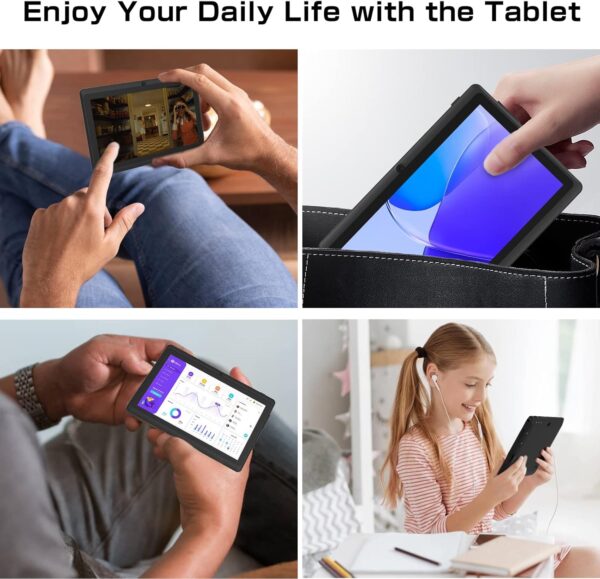 71g3HkzwQAL._AC_SL1500_.jpg 7 Inch Tablet with Case, Quad Core Android 13 Tablet, 4GB RA...