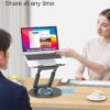 71hKgXYn5GL._AC_SL1500_.jpg tounee Telescopic Laptop Stand for Desk with 360° Swivel Bas...