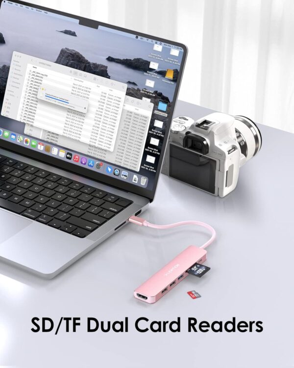 71hWFLcFUeL._AC_SL1500_.jpg LENTION USB C Hub with 100W Charging, 4K HDMI, Dual Card Rea...