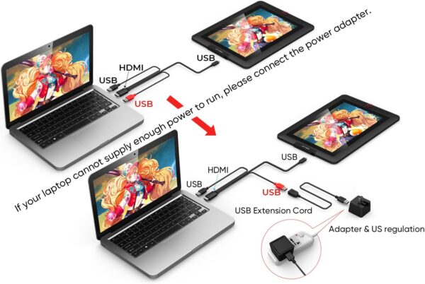 71i-Wv9nyL._AC_SL1500_.jpg XPPen Drawing Tablet with Screen Full-Laminated Graphics Dra...