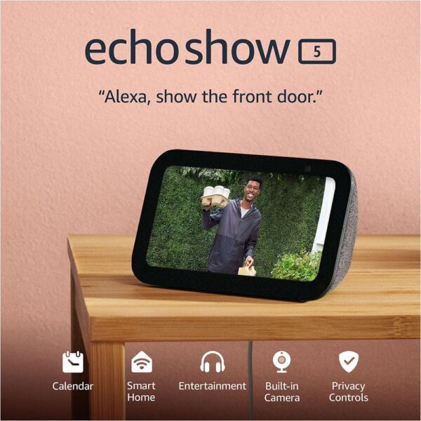 Amazon Echo Show 5 (newest model), Smart display with 2x Amazon Echo Show 5 (newest model), Smart display with 2x the...