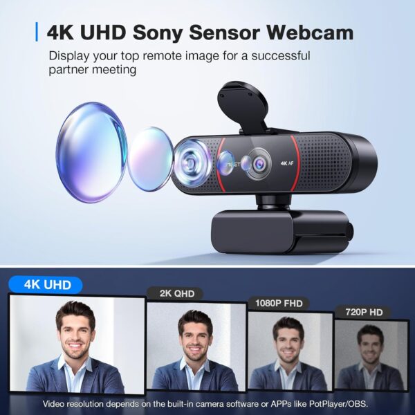 71jDKfIT62L._AC_SL1500_.jpg EMEET C960 4K Webcam for PC, 4K UHD Sony Sensor, PDAF Auto F...