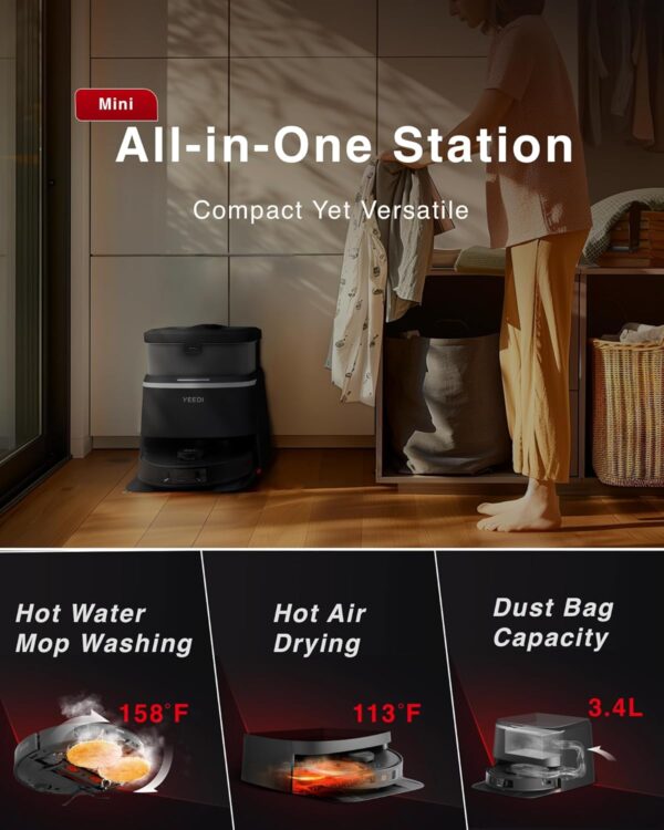 71jEaKkW1-L._AC_SL1500_.jpg Yeedi M12 PRO+ Robot Vacuum and Mop, 11000Pa Strong Suction,...