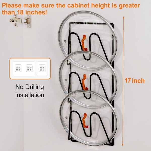 71jztnUJbNL._AC_SL1500_.jpg 2 Pack Pot Lid Organizer Rack, 6-Tier Pot Lids Holder for Ca...