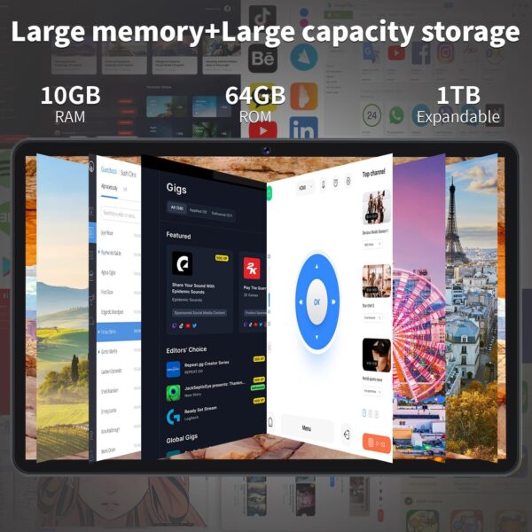 71kRgUJ11bL._AC_SL1500_.jpg Android 14 Tablet 10.1 inch Tablet 2024 Latest Tablets with ...