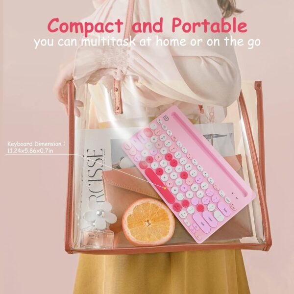 71ki99G9AL._AC_SL1500_.jpg HUO JI Wireless Keyboard Multi-Device, Bluetooth and 2.4G Du...