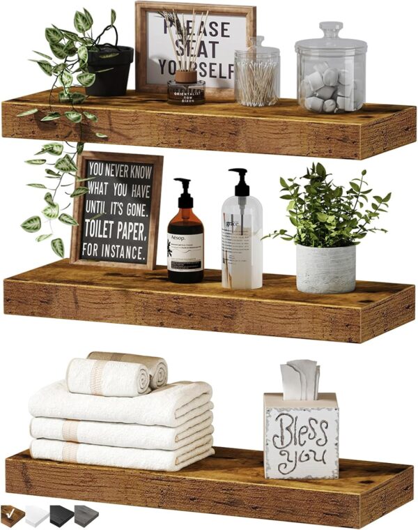 QEEIG Floating Shelves for Wall Bathroom Shelf Bedroom Kitch...