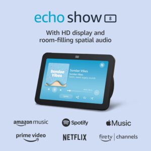 Amazon Echo Show 8 (newest model), With Spatial Audio, Smart... Amazon Echo Show 8 (newest model), With Spatial Audio, Smart...