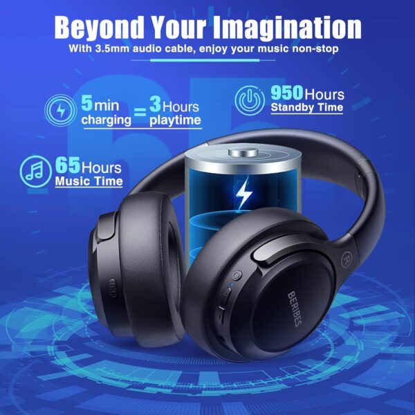 71lf8pXs7ZL._AC_SL1500_.jpg BERIBES Bluetooth Headphones Over Ear, 65H Playtime and 6 EQ...