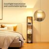 SUNMORY Floor Lamp with Shelves, Modern Square Standing Lamp...