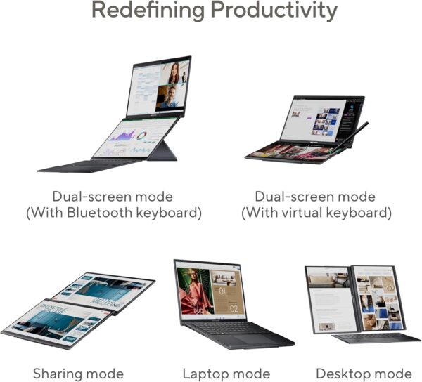 71mJSaOznL._AC_SL1500_.jpg ASUS Zenbook Duo Dual 14" OLED WQXGA+ 120Hz Notebook Intel C...