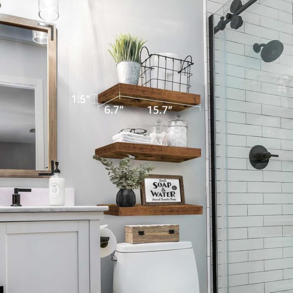 QEEIG Floating Shelves for Wall Bathroom Shelf Bedroom Kitch...