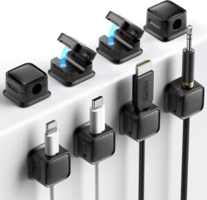 8 Pack Cord Organizer Holder,Costop Strong Adhesive Desk Cab...