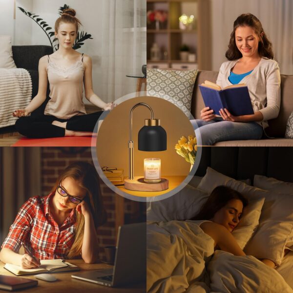 71o5cOAzDxL._AC_SL1500_.jpg Candle Warmer Lamp with Dimmer Adjustable Height, 2/4/8H Tim...