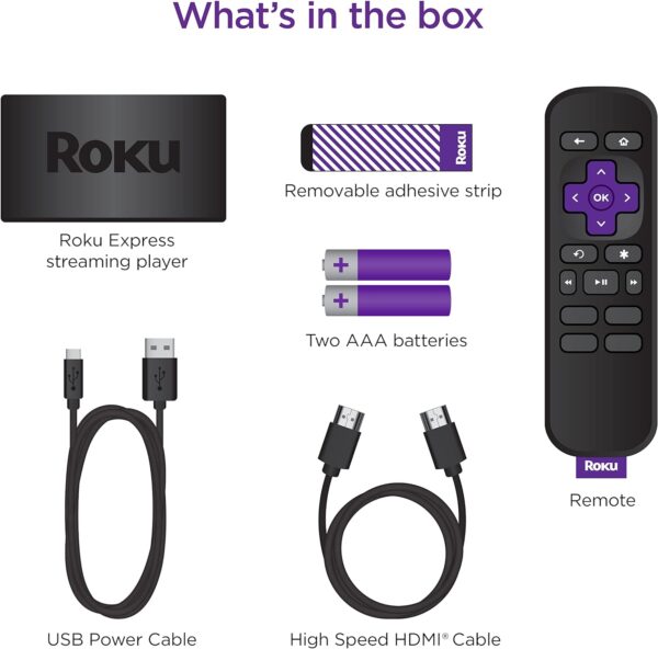 71owQKMkHL._AC_SL1500_.jpg Roku Express | HD Roku Streaming Device with Standard Remote...
