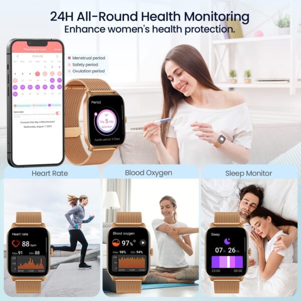 Smartwatch for Women Fitness Tracker Watch: Smart Watches fo...