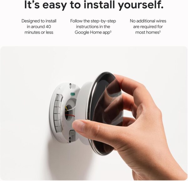 Google Nest Learning Thermostat (4th Gen, 2024) with Nest Te...