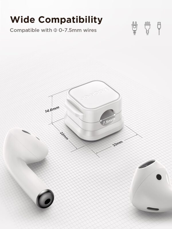 6 Pack Magnetic Cable Clips [Cable Smooth Adjustable] Cord H...