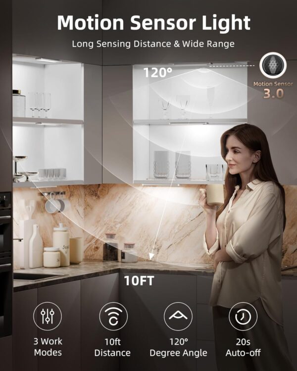 71qzFtXQKfL._AC_SL1500_.jpg EZVALO Under Cabinet Lights, LED Closet Lights Wireless USB ...