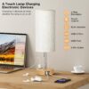 71rDPKFiVmL._AC_SL1500_.jpg Bedside Table Lamp for Bedroom - 3 Way Dimmable Touch Lamp U...