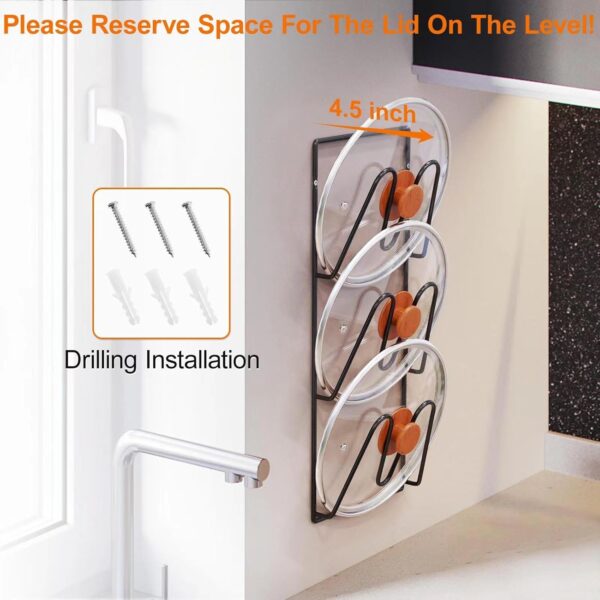 71rUtF1ZHPL._AC_SL1500_.jpg 2 Pack Pot Lid Organizer Rack, 6-Tier Pot Lids Holder for Ca...