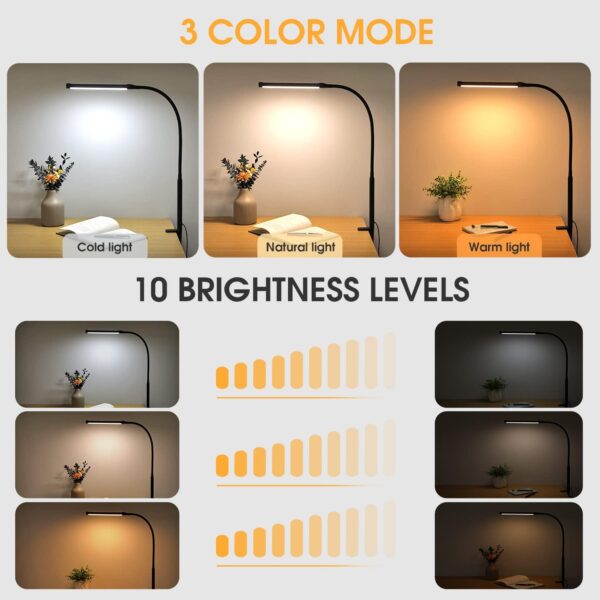 71rdz2jrbqL._AC_SL1500_.jpg LED Desk lamp with Clamp, Eye-Caring Clip on Lights for Home...