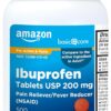 Amazon Basic Care Ibuprofen Tablets 200 mg, Pain Reliever/Fe... Amazon Basic Care Ibuprofen Tablets 200 mg, Pain Reliever/Fe...