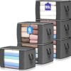 90 L Large Storage Bags, 6 Pack Clothes Storage Bins 90 L Large Storage Bags, 6 Pack Clothes Storage Bins Foldabl...