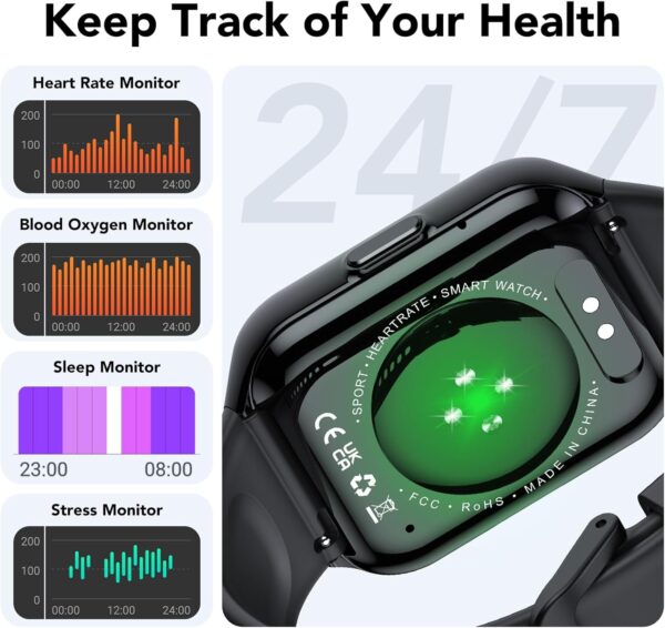 71tSvBFOdIL._AC_SL1500_.jpg Smart Watch for Men Women, 1.96" Smartwatch (Answer/Make Cal...