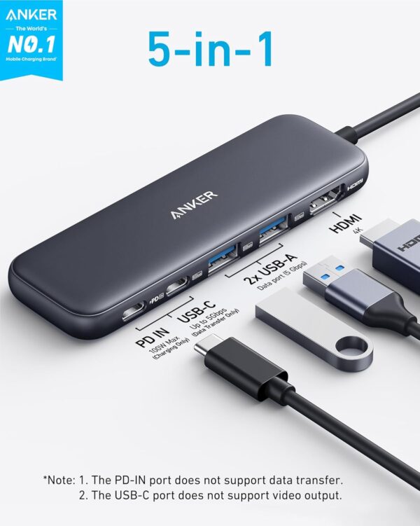 71u4FOC-AUL._AC_SL1500_.jpg Anker USB C Hub, 5-in-1 USBC to HDMI Splitter with 4K Displa...