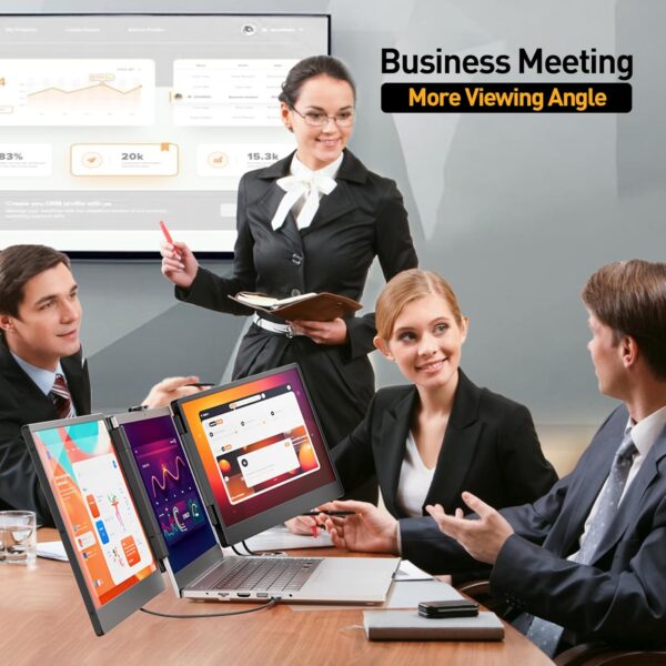 71u5K1KX9bL._AC_SL1500_.jpg Laptop Screen Extender, 14.2" Portable Triple Monitor for La...