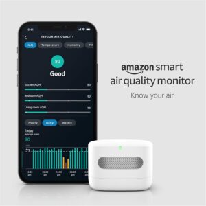 Amazon Smart Air Quality Monitor – Know your air, Works Amazon Smart Air Quality Monitor – Know your air, Works with...