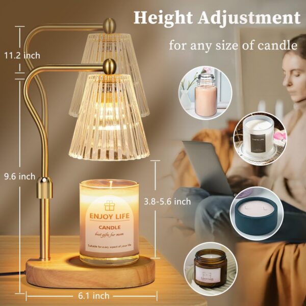 71vUcduNZrL._AC_SL1500_.jpg Candle Warmer Lamp with Timer Dimmer Adjustable Height for N...